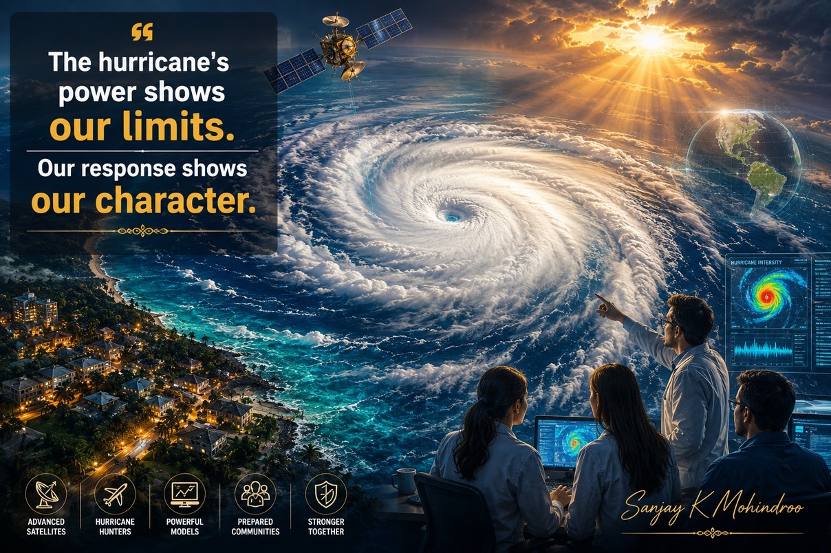 A hurricane can produce the same energy as 10000 nuclear bombs.