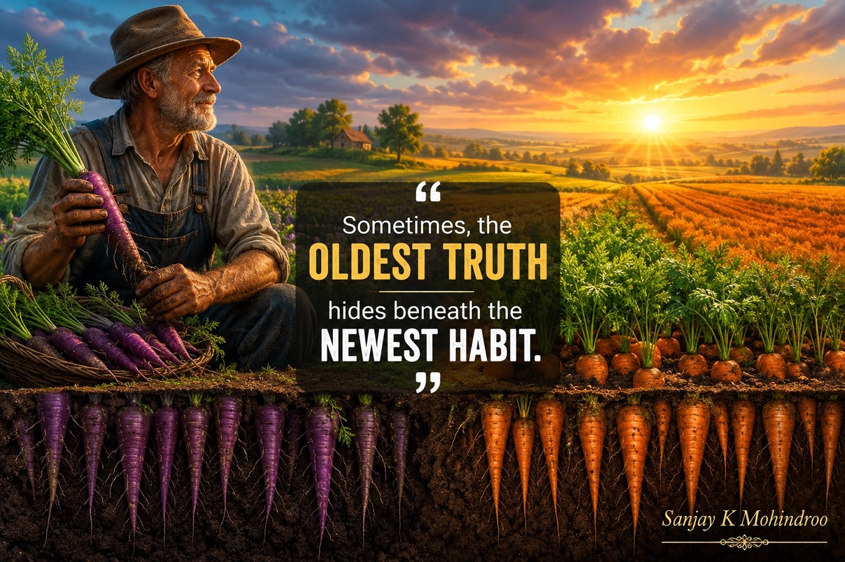 Carrots were originally grown purple.