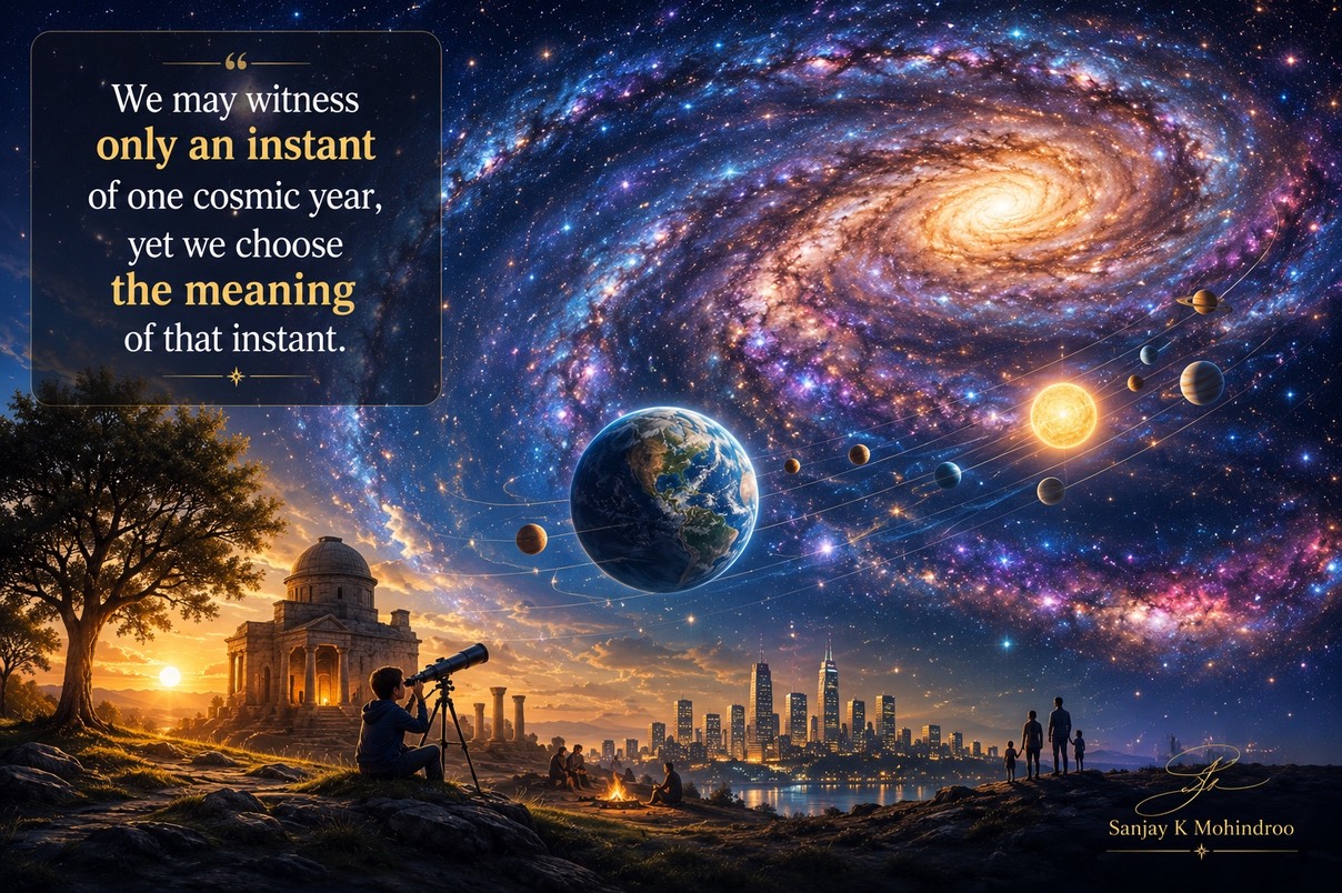 The solar system takes roughly 230 million years to orbit the centre of the Milky Way.